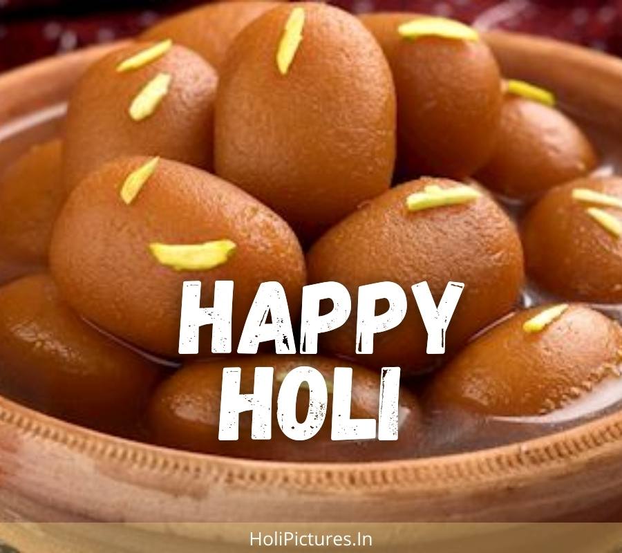 Happy Holi HD Images With Sweets Download