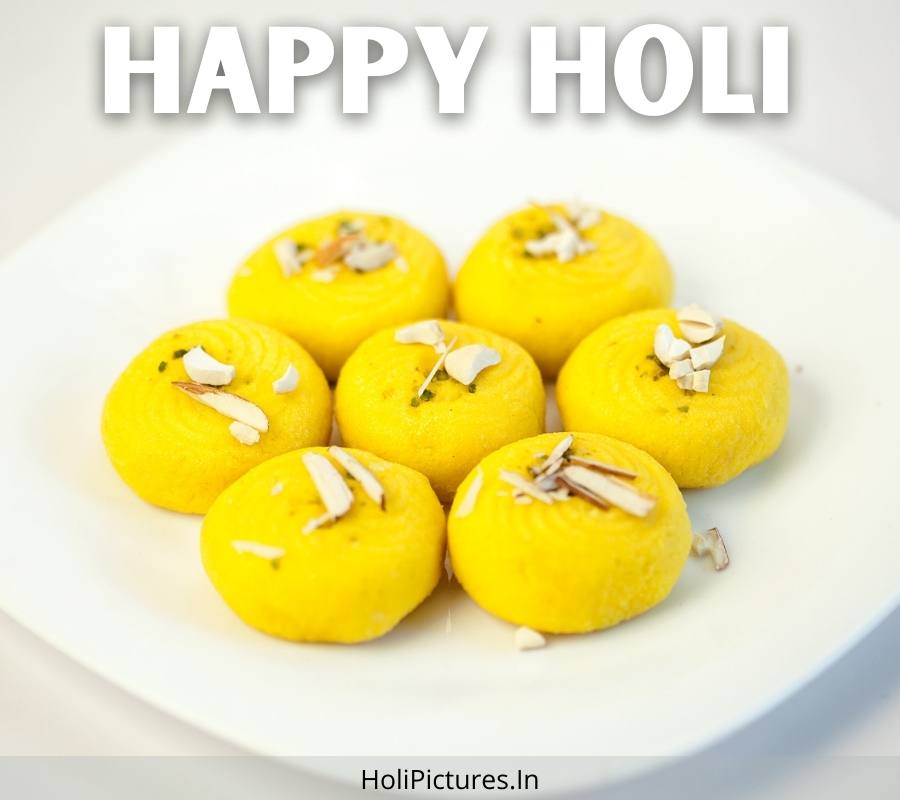 Happy Holi HD Photos With Sweets Download
