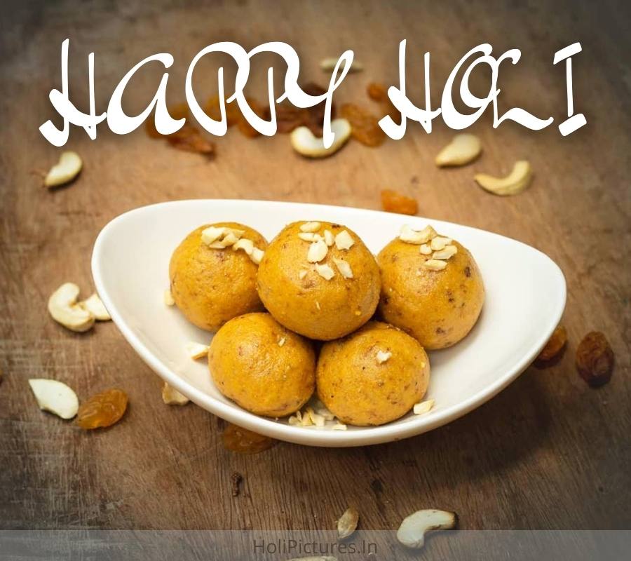 Happy Holi HD Photos With Sweets Download For Friends