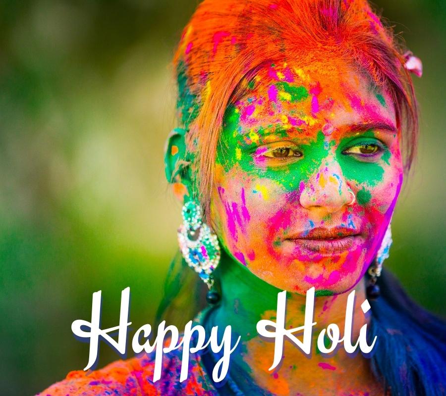 Happy Holi HD Photos Ladki Ke Sath Download For Twitter