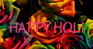 Happy Holi Images With Rose