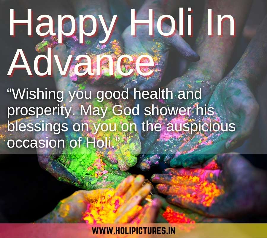 Happy Holi In Advance Wallpapers with Quotes