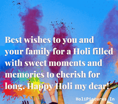 Happy Holi GIF Pic with Wishes